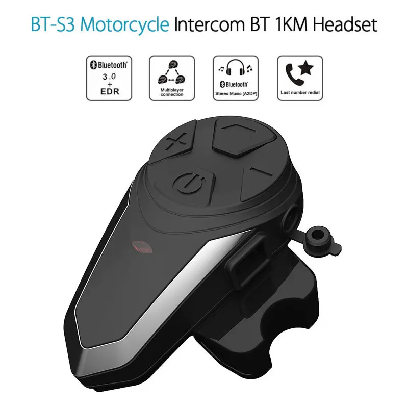 Домофон BT s3 Intercomunicadores de Casco Moto interfano Bluetooth Capacete мотоциклетное переговорное