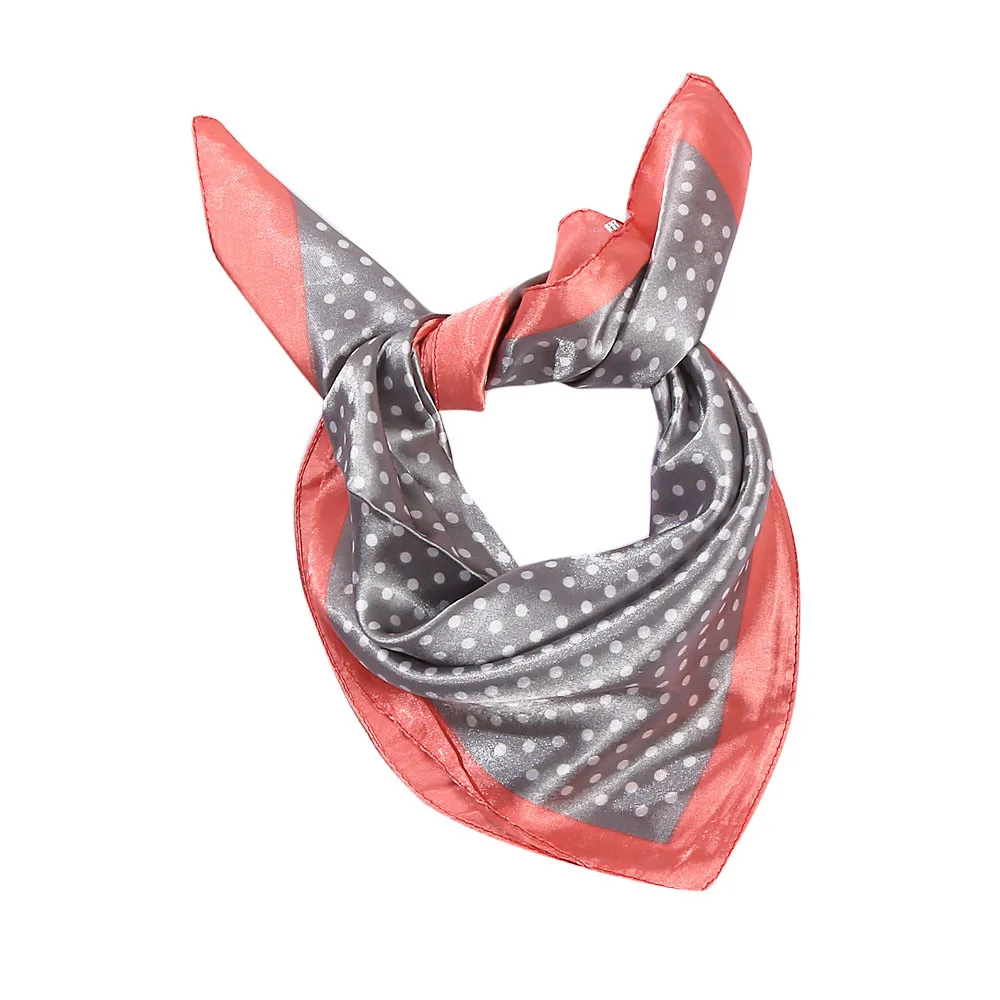 Шарф женский элегантный модный головной платок для волос Шелковый атласный шарф