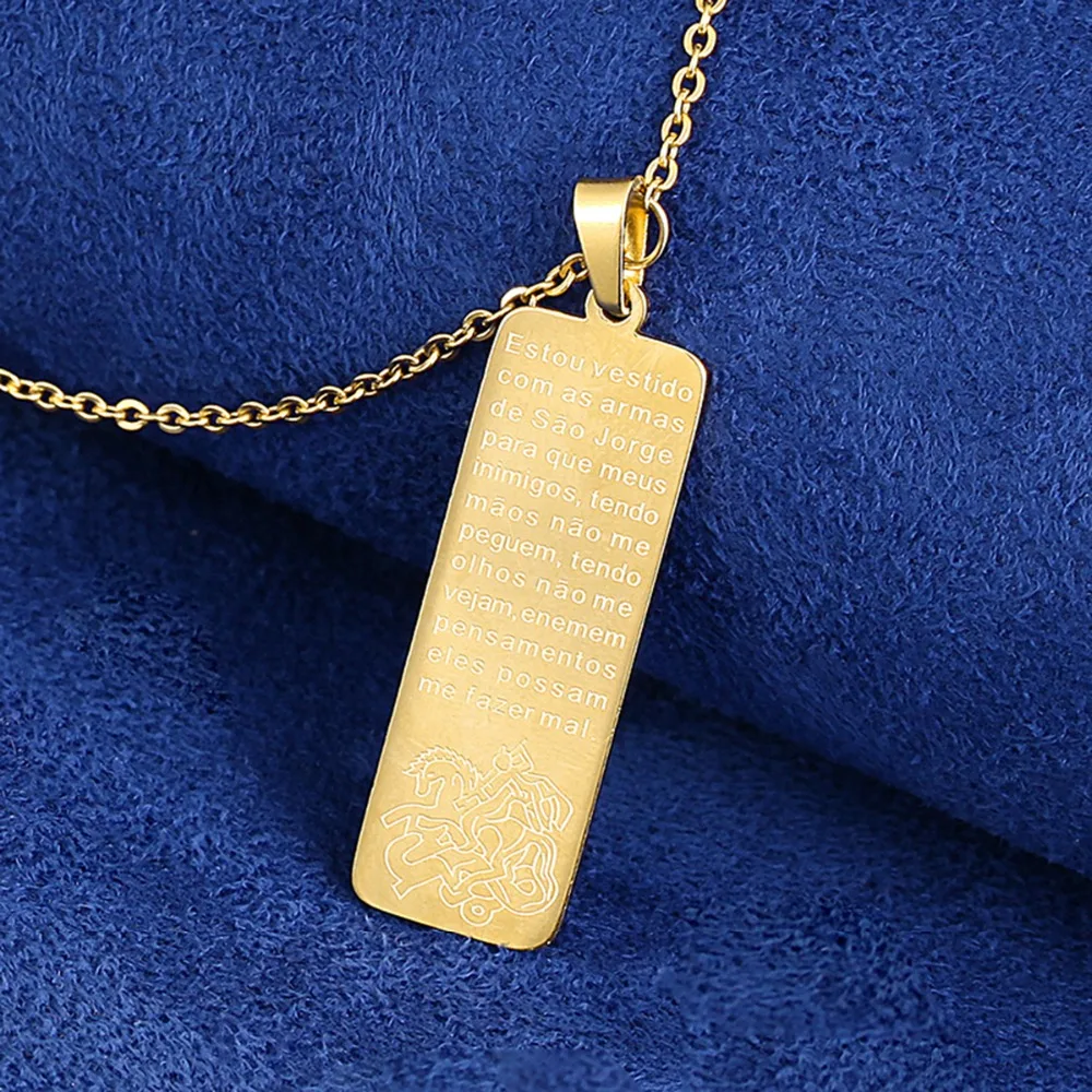 2019 Hot Rectangular Bible Text Pendant Necklace stainless steel Jewelry Religious Women/Men Gift | Украшения и аксессуары