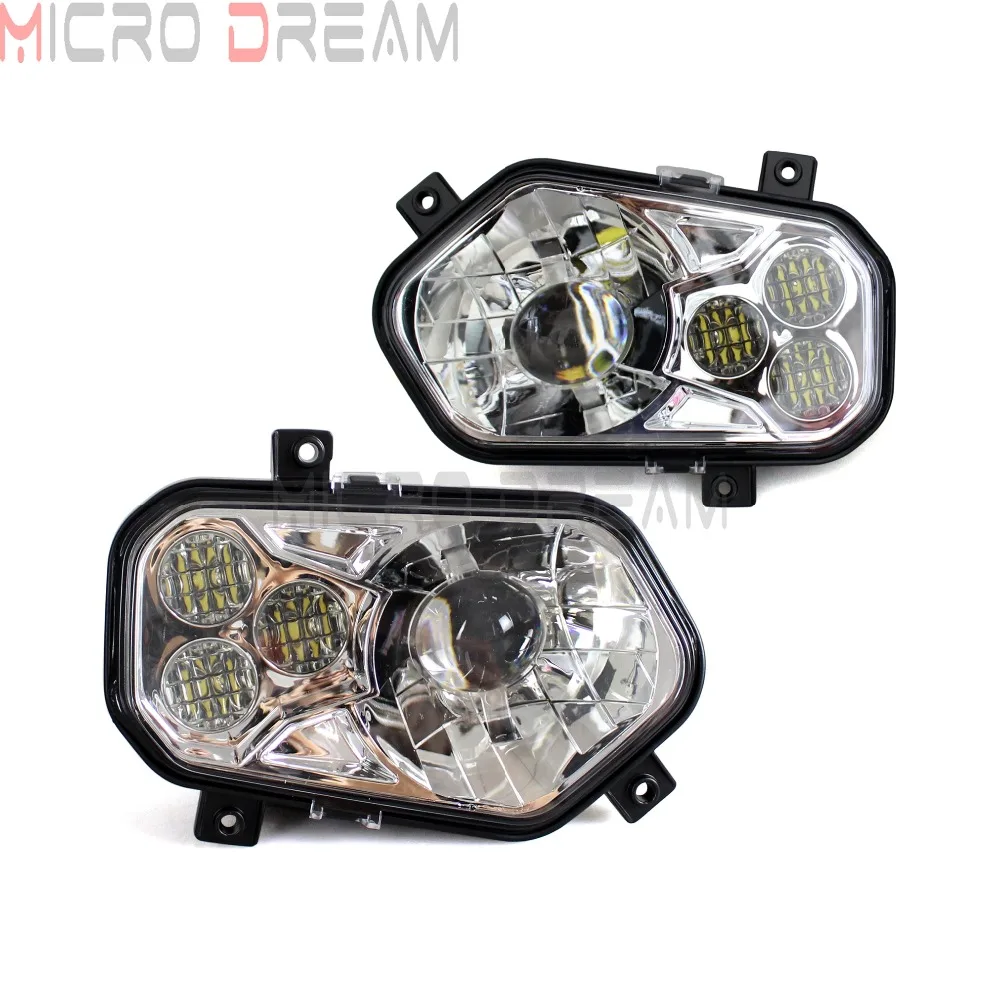 1 пара хромированных светодиодных фар UTV точечные Сменные фары для Polaris RZR 800 4 XP 900