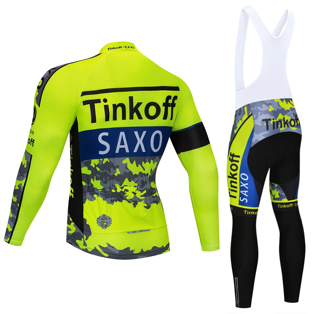 tinkoff Pro Team Велоспорт Джерси быстросохнущие с длинным рукавом Майки и велошорты наборы велосипедная одежда 7 видов цветов