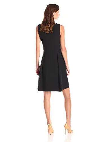 Весна Большие Размеры 3xs-10xl Для женщин Sleeveless Scoop-Neck плиссированные Flare платье благодаря Платье трапециевидной формы с складки живота