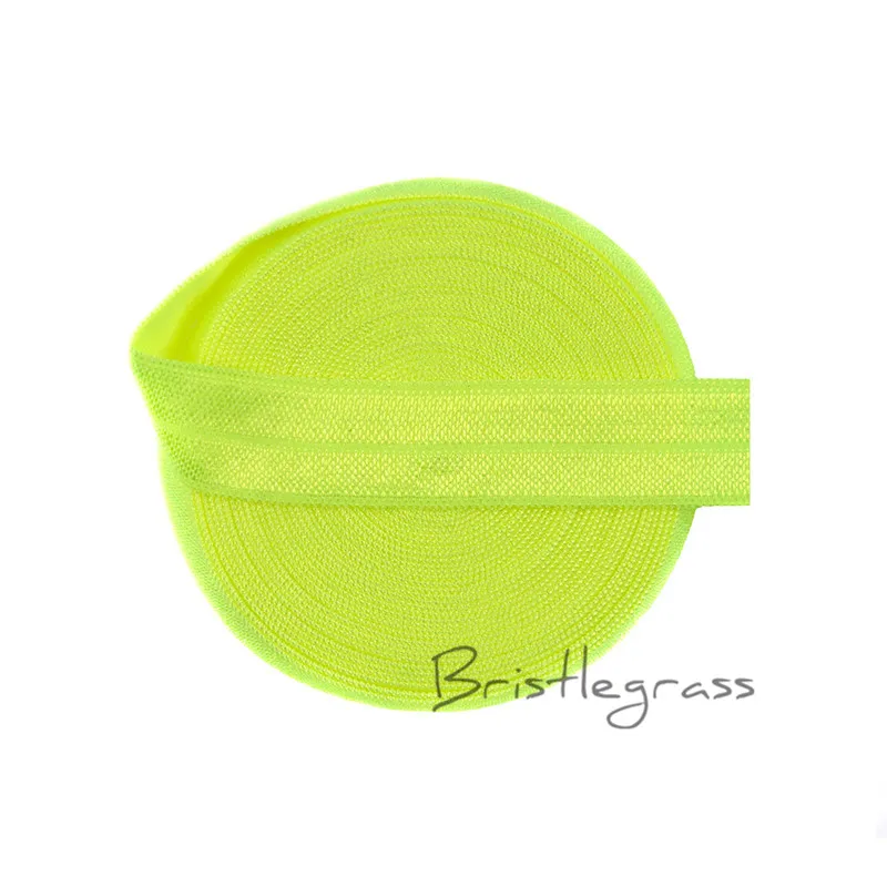 BRISTLEGRASS 5 ярдов 5/" 1,5 см неоновый сплошной FOE сгибается по эластичности спандекс атласная Детская повязка для волос платье с повязкой кружевная отделка ручной работы шитье