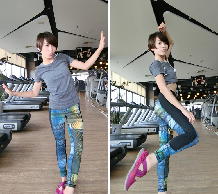 Women Patchwork Gym Sports Running Yoga Pants Pantalon Mujer Female Compression Fitness Trousers Joggers Elastic Leggings Tights |