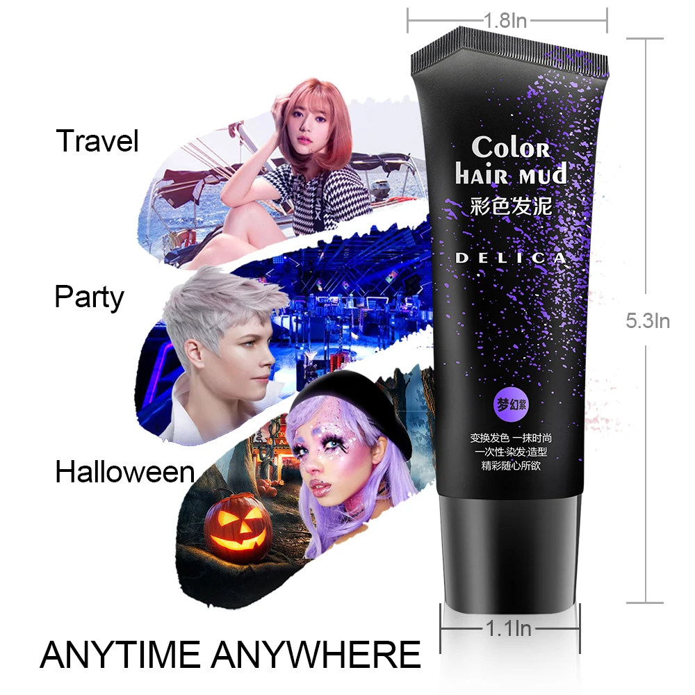 2 шт. одноразовая Помада для волос 6 цветов|hair coloring styles|hair colorhair color fashion |