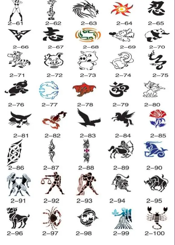 Новый unit3 100 дизайн Ангел Золотой Феникс временные трафареты для тату-машины