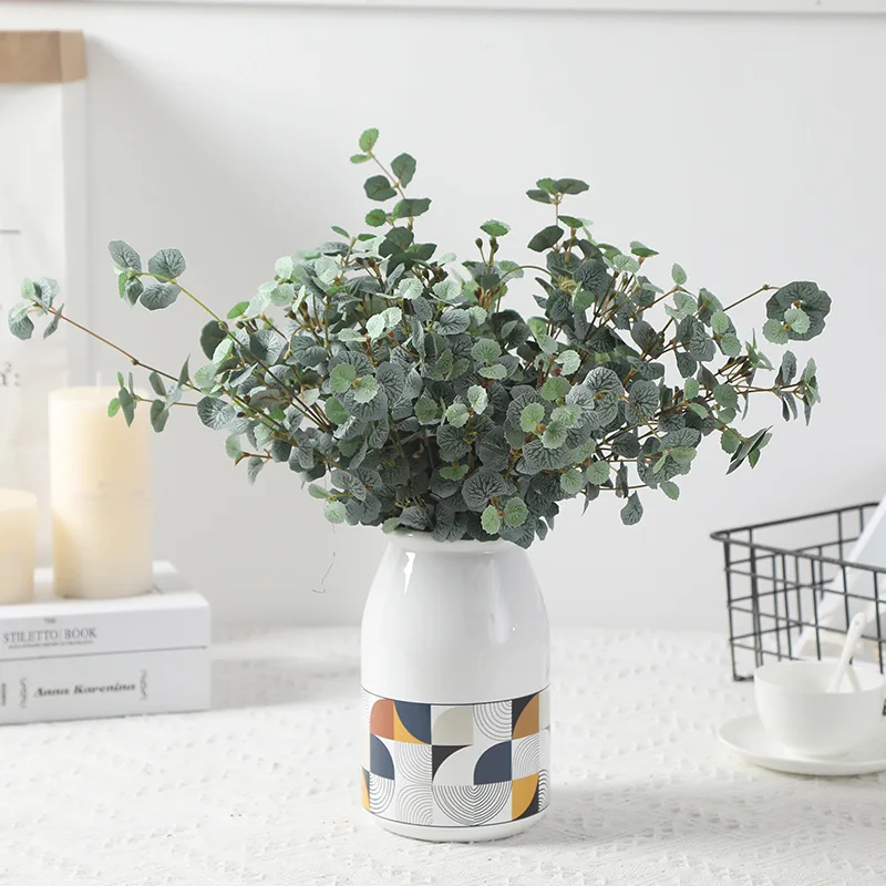 Искусственные растения шелковые листья бегонии пластиковая ветка для вазы