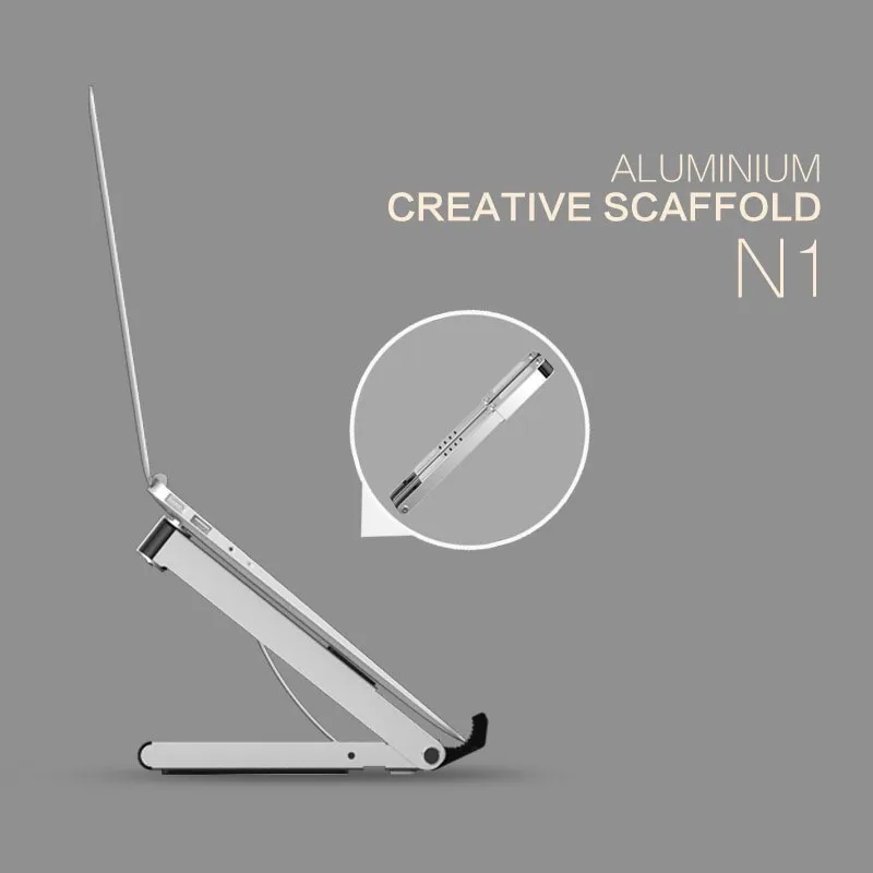 

Aluminum alloy laptop bracket foldable lifting storage adjustment angle cooling computer bracket