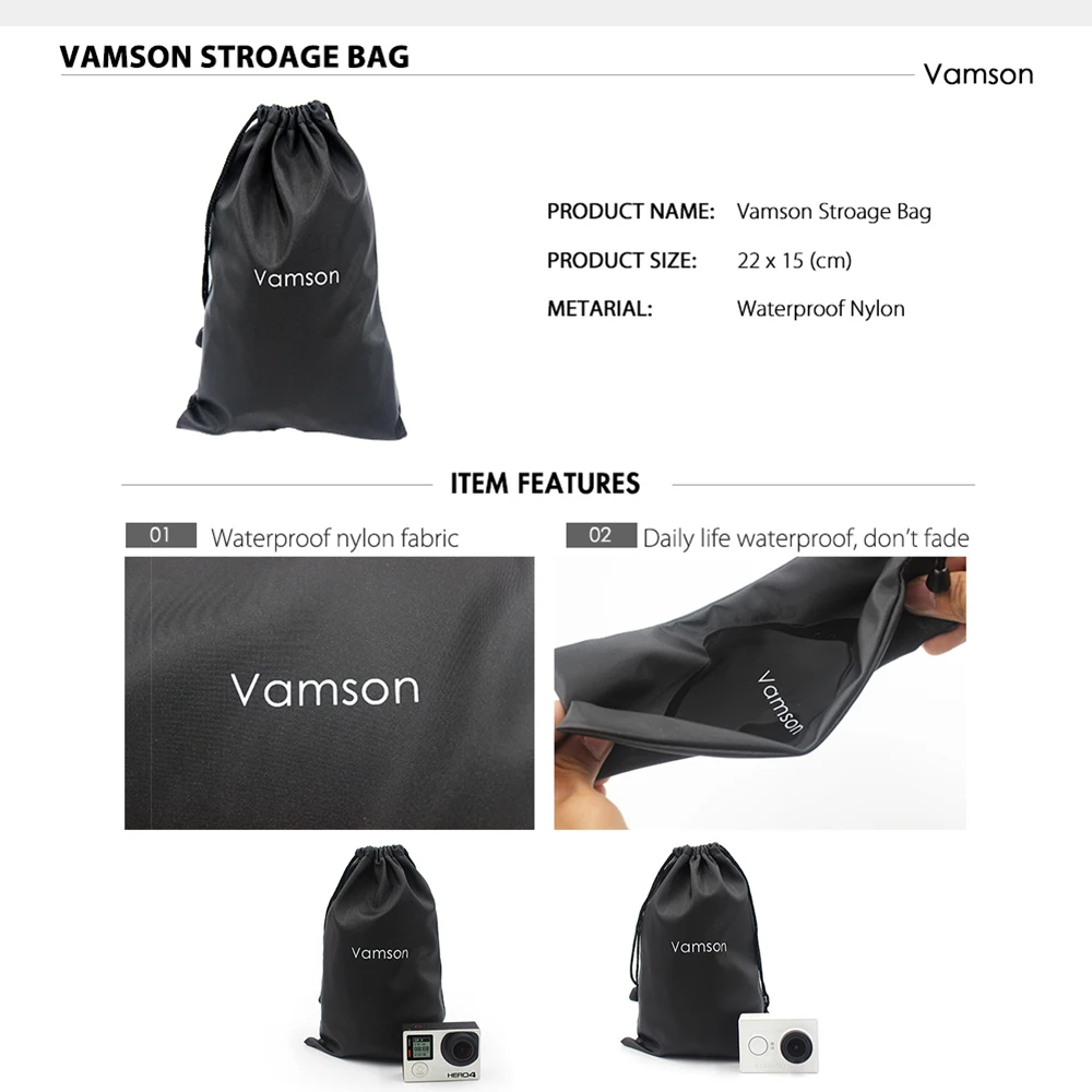 Комплект аксессуаров Vamson для Gopro Hero 6 5 4 3 нагрудный ремень плавающий поплавок