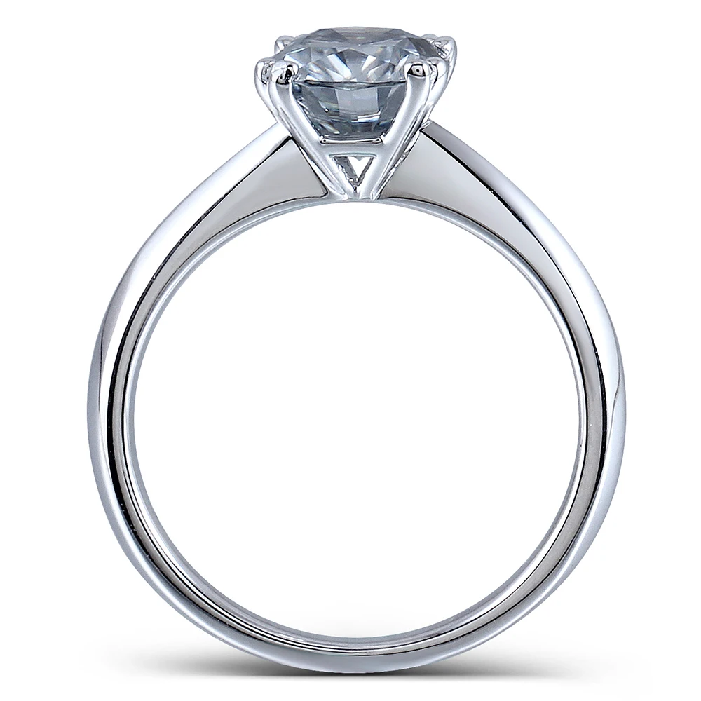 DovEggs Moissanite обручальные кольца для женщин 2ct 7*8 мм Подушка огранка 8 ProngsSterling твердое 925 Серебряное кольцо Solitaire