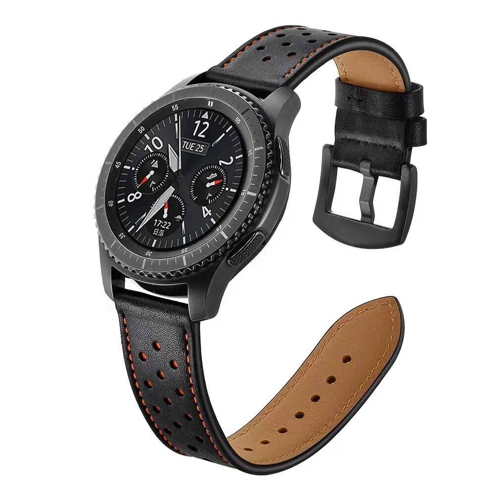 Ремешок для часов из натуральной кожи Samsung Galaxy 42 мм 46 Gear S3 Huawei Watch 2 Pro ремешок Huami 22