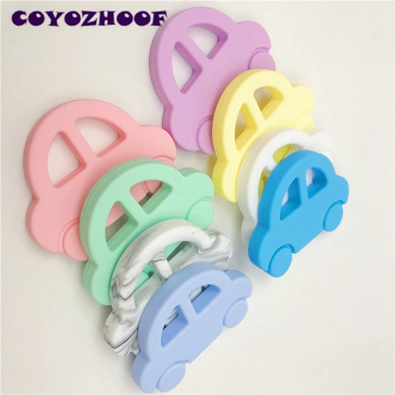 Детские Прорезыватель 10 шт. силиконовые мультфильм автомобиль форме сенсорными