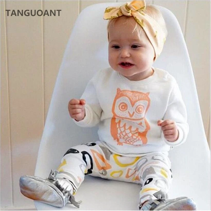 Горячая Распродажа комплект детской одежды TANGUOANT для девочек фото + брюки с