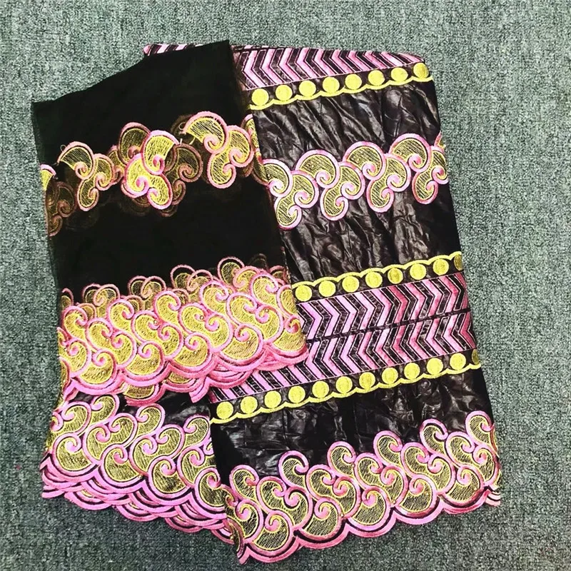 Африканский вышитые чистая ткань шнурка морской парчи хлопка Высокое качество