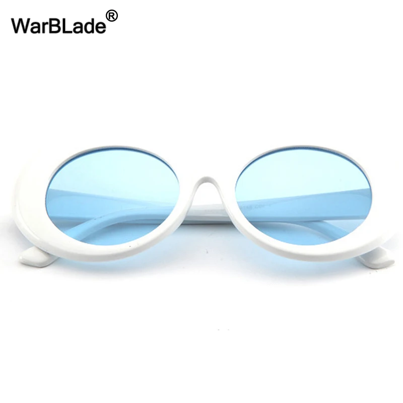 

WarBLade 2018 Hot Eyewear Retro Vintage Oval Round Sunglasses Men Women Alien Sunglasses Fashion Kurt Cobain Shades