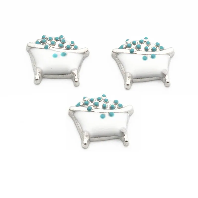 

Hot selling 10pcs/lot bathtub floating charms living glass memory floating lockets diy jewelry pendant