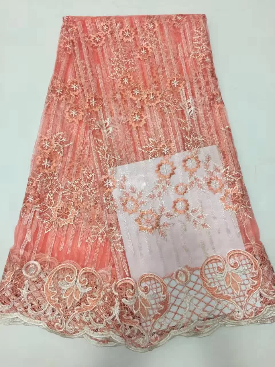 African lace fabric/ embroidered high quality french net whtie fabric for wedding KD065 | Дом и сад