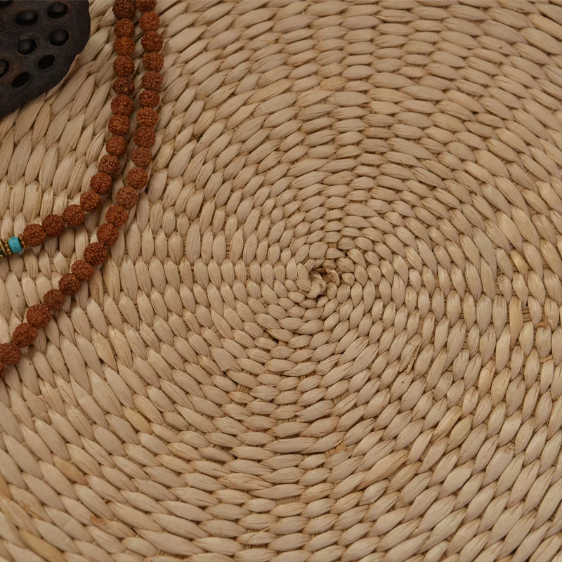 40 см Круглый пуф татами подушки напольные натуральный соломенный Коврик для