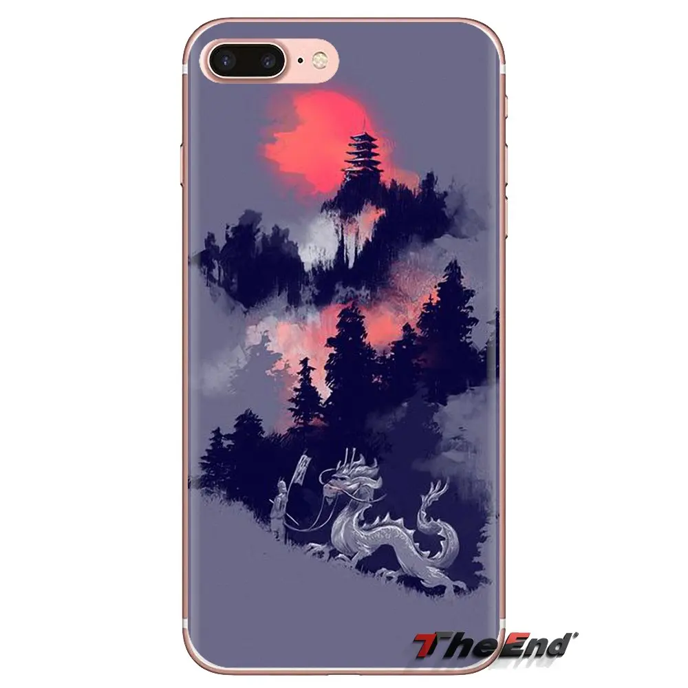 Sakura Moon Samurai Art Soft Transparent Shell Covers For Samsung Galaxy A3 A5 A7 A9 A8 Star A6 Plus 2018 2015 2016 2017 |
