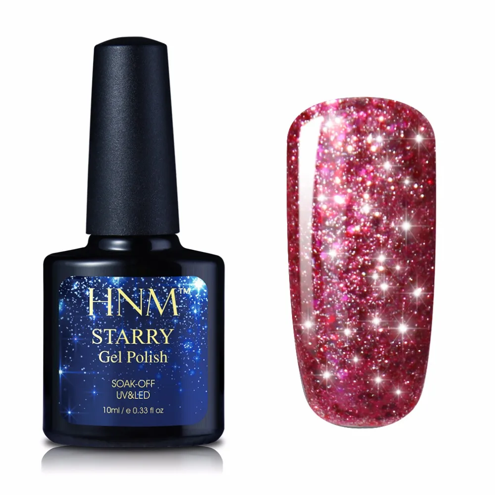 HNM 10 мл Stary Гель-лак для ногтей супер блестящий Цветной отмачиваемый
