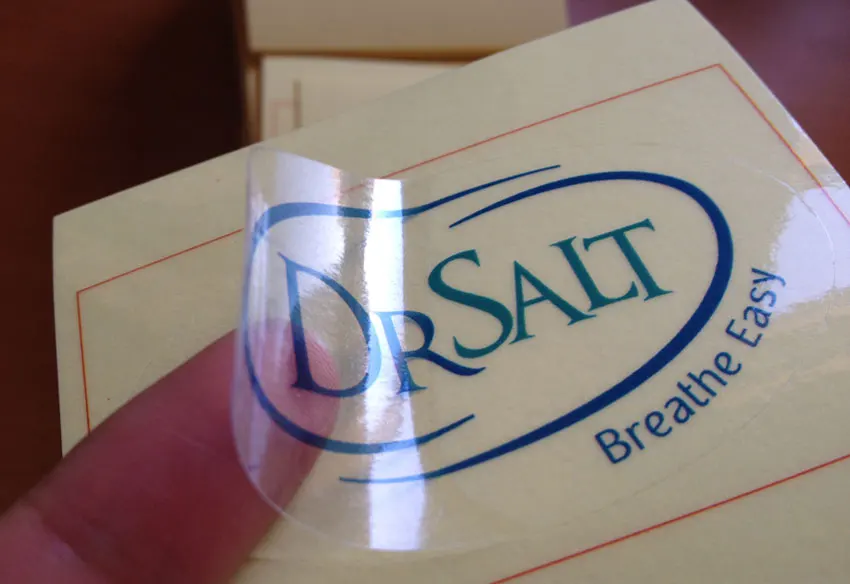 Полноцветная трафаретная печать прозрачные наклейки логотип на заказ