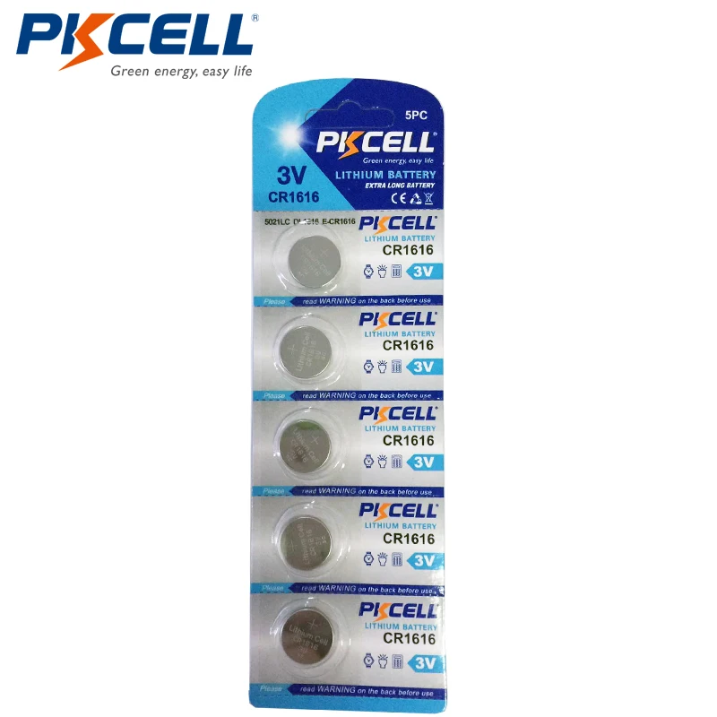 30 шт. PKCELL CR1616 3 В литиевых Батарея DL1616 ECR1616 CR 1616 кнопку батарейки