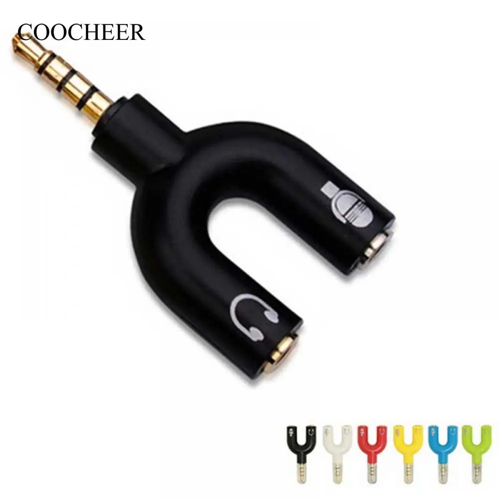 Новый 3 5 мм адаптер Jack Dubbele naar Hoofdtelefoon voor MP3 Speler Oortelefoon Splitter компьютерный стерео для