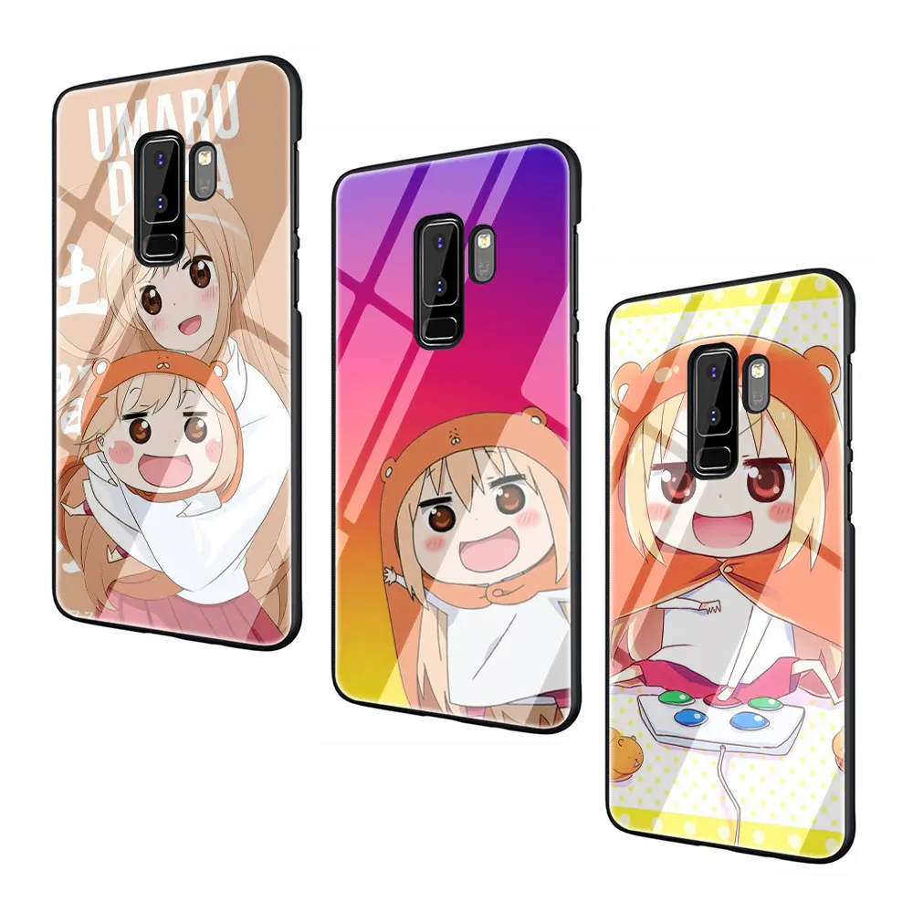 Cute Umaru chan Tempered Glass Phone Cover Case For Galaxy S7 edge S8 9 10 Plus Note 8 9 10 A10 20 30 40 50 60 70