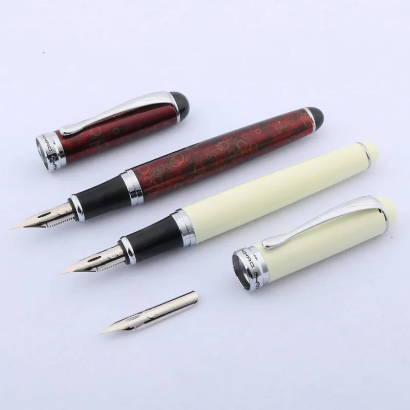 JINHAO Роза Золотой подарок каллиграфия практика кончик круга 750 zb G перо фонтан медная ручка