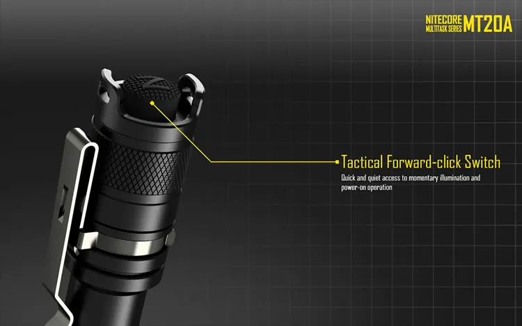 NITECORE MT20A многозадачный Тактический светильник R5 Белый Красный светодиодный светильник освещение AA Кемпинг ручной светильник ing фонарь