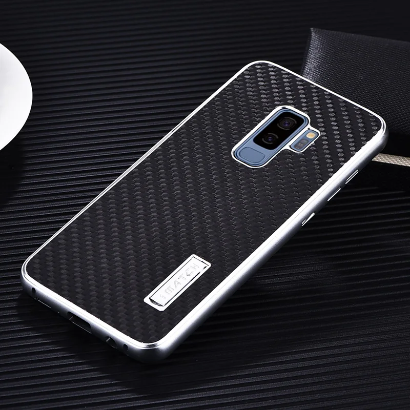 Элитный бренд чехол для samsung Galaxy S9 S8 плюс S7 край Алюминий металлический бампер из углеродного волокна жесткая накладка на заднюю панель телефона Защитный чехол