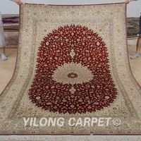 yilong 6x9 living room red carpet vantage traditional turkish chinese handmade rug 0962