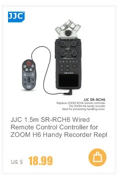 JJC 1,5 m SR-RCH6 проводной пульт дистанционного управления для ZOOM H6 Handy recorder заменяет ZOOM RCH6