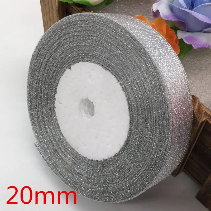 Длинная шелковая сатиновая лента 25 ярдов для украшения дома и свадьбы подарочная