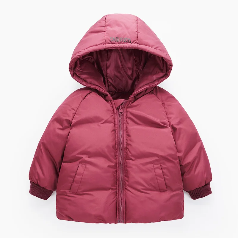 Детская теплая хлопковая пуховая одежда с хлопковой подкладкой зимние толстовки