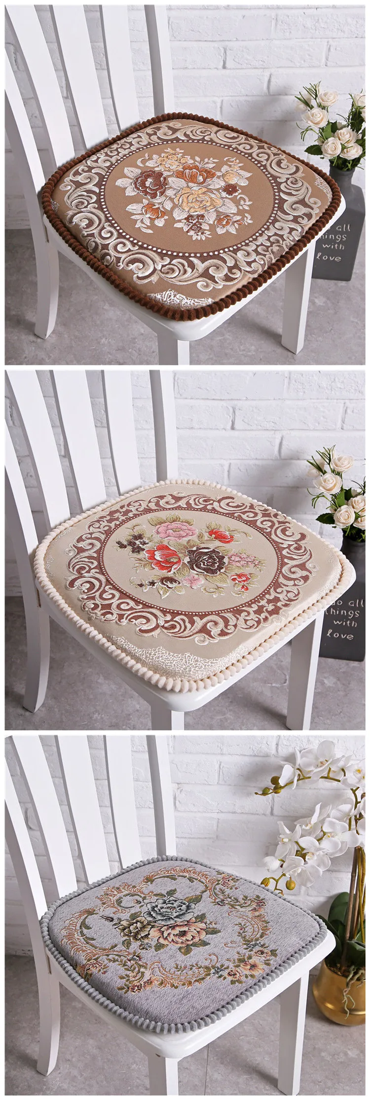 Европейский стиль, Подушка для стула, хлопковое сиденье Coussin для кухни, подушка для офисного стула, цветочный узор, подушка для стула, домашние подушки для сидений