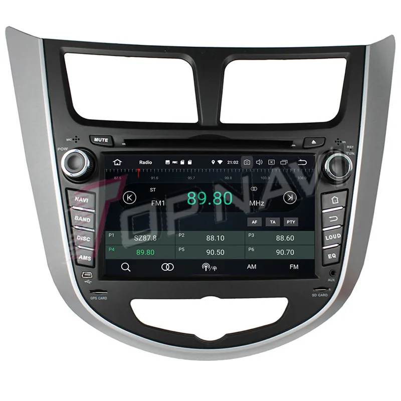 TOPNAVI Octa Core Android 9 0 Автомобильный GPS-навигатор для Hyundai Verna Accent Solaris 2011-2012