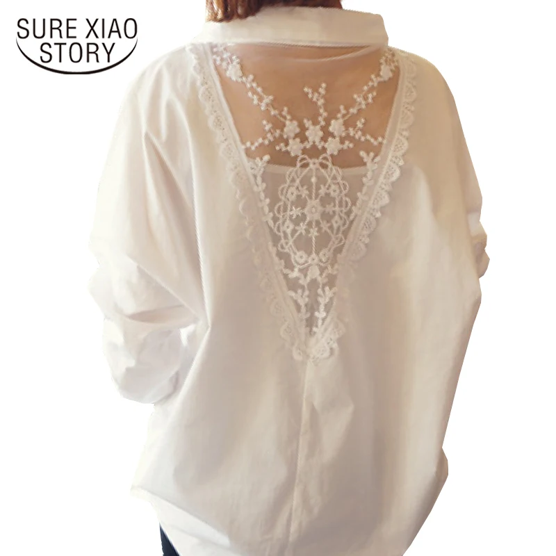 Blusas mujer de moda женские рубашки с длинными рукавами женские топы и блузки женская шифоновая блуза, рубашка Размер Плюс Топы 1418 45