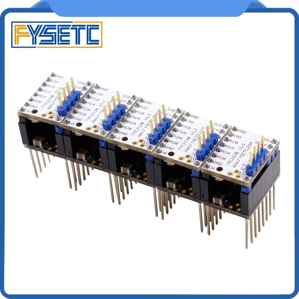5X TMC2130 V1.1 для SPI функция Stepstick Драйвер шагового двигателя с теплоотводом 5 шт.