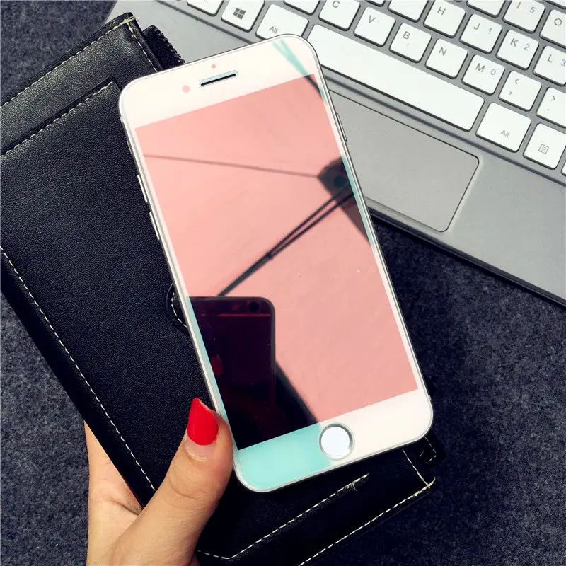Закаленное стекло фиолетового цвета для iphone 7 8 защитная пленка экрана plus