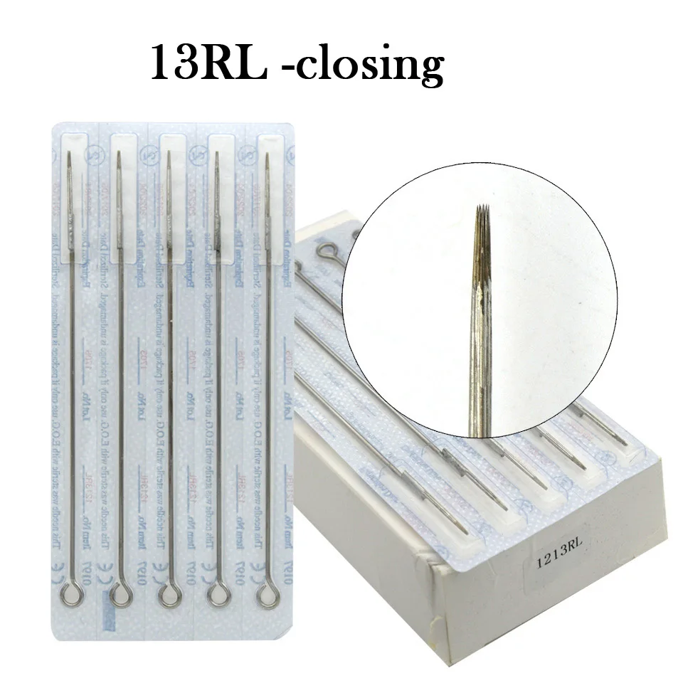 50pcs 13RL круглый лайнер татуировки иглы из нержавеющей стали одноразовые машины Stick