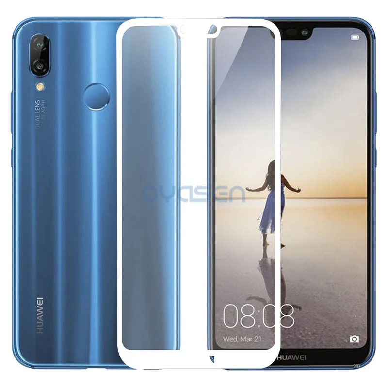 2 шт./лот Полное покрытие экрана протектор для Huawei P20 Lite Nova 3e 5 84 дюймов 9H закаленное