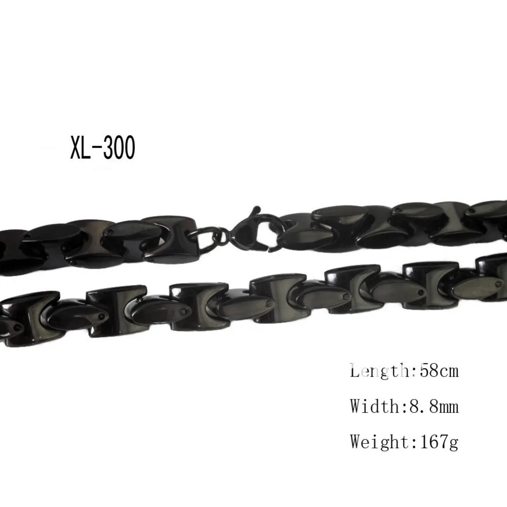 Мужская цепочка из нержавеющей стали с черным покрытием 9 мм 162 г | Украшения и