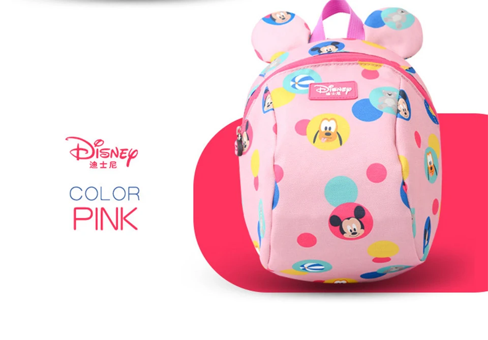 Рюкзак disney 2в1 для малышей с защитой от потери 1,8 м, соединитель на запястье, детский поводок, Сумка с поводками, школьный рюкзак с Микки и Минни