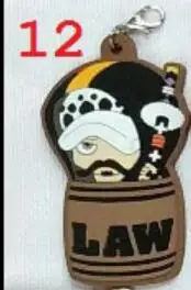 Новое поступление, один кусок, Luffy Ace Nami Sabo Боа Хэнкок Зоро Чоппер Трафальгар Ло японское аниме резиновый брелок на ремешке D164 - Цвет: 12