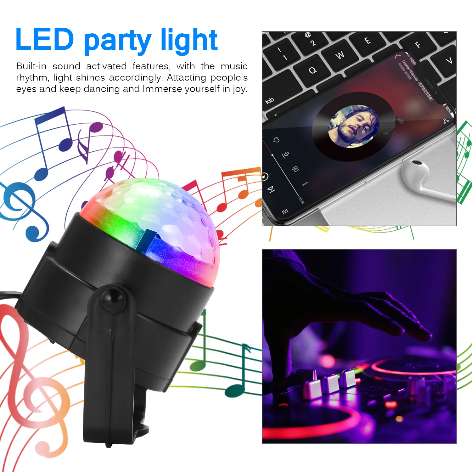 Светодиодный светильник для дискотеки сценический s DJ диско-шар Lumiere звуковая