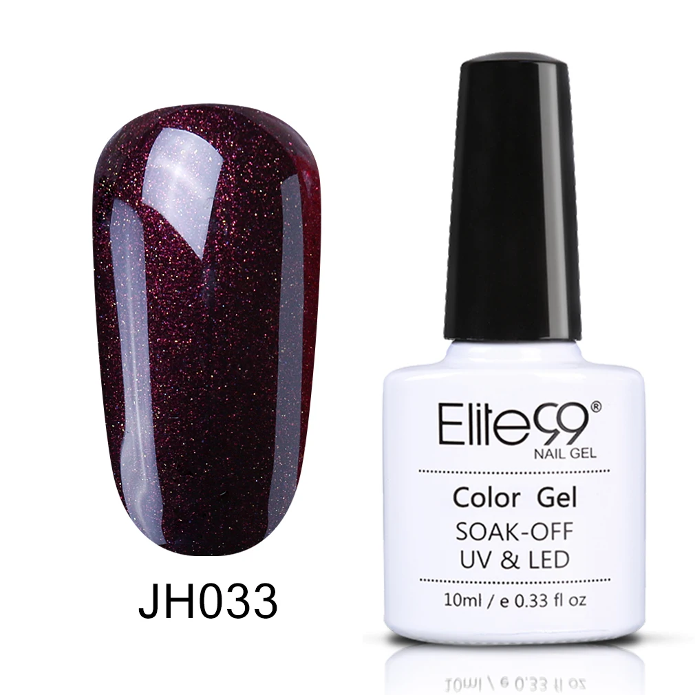 JH033 Elite99 10 мл винно-красный Гель-лак для Ногтей Стойкий лак для ногтей Гибридный впитывающий желтый УФ-гель для ногтей базовый топ для маникюра - Цвет: JH033