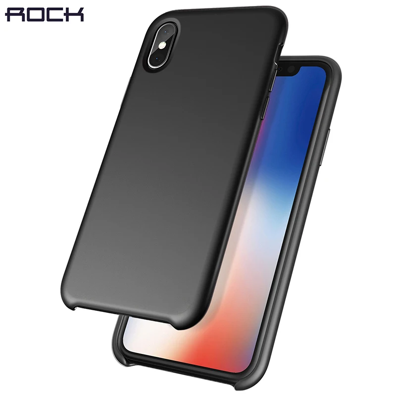 Жидкий силиконовый чехол для iPhone x 10 ROCK Оригинальный Роскошный мягкий телефона