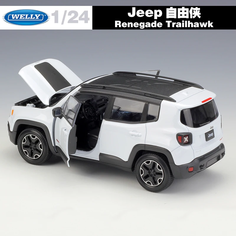 WELLY 1:24 литая под давлением модель автомобиля игрушка для Jeep Renegade City SUV 2015 JEEP Cross