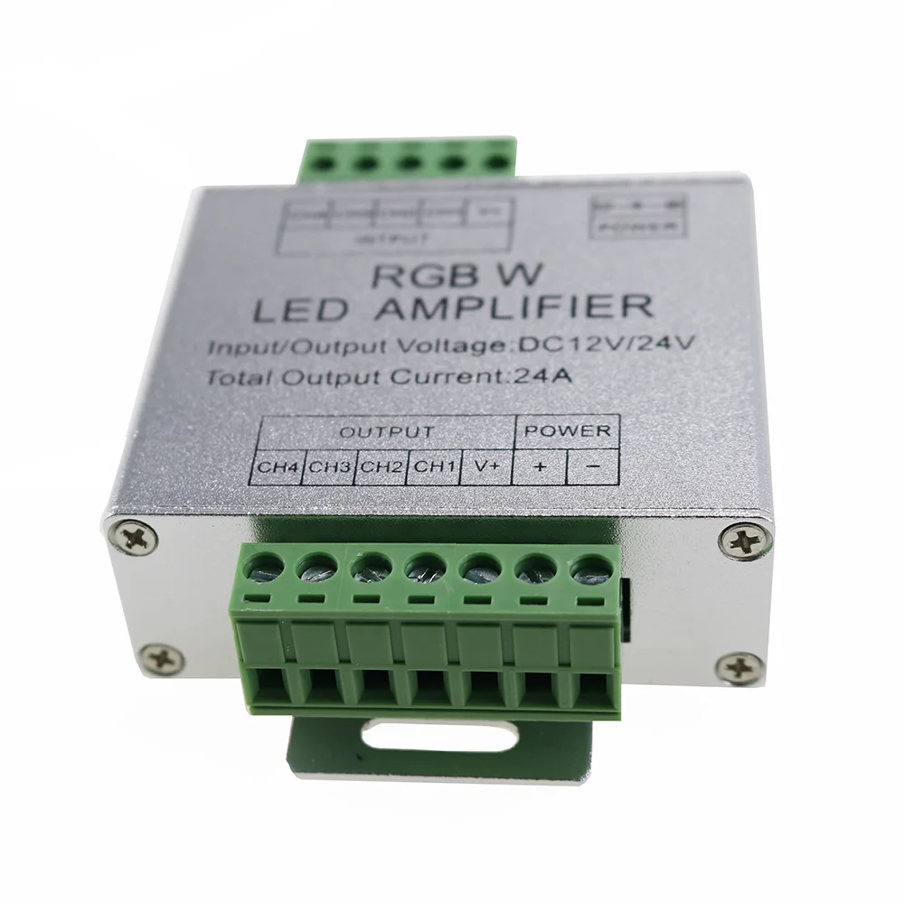 24A светодиодный Усилитель RGBW DC12 DC24V 6*4 канальный выход RGB + W Светодиодная лента